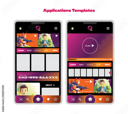 Apps Concept UI Templates - Dotquestr quest on video streaming website templates - Webelemento Quick Execution Business Templates