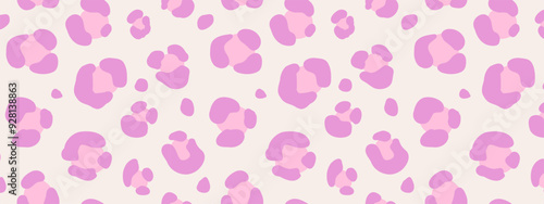 Y2k leopard seamless background. Psychedelic pink leopard print. Seamless groovy abstract animal, skin pattern. Trendy illustration. Vector graphic illustration