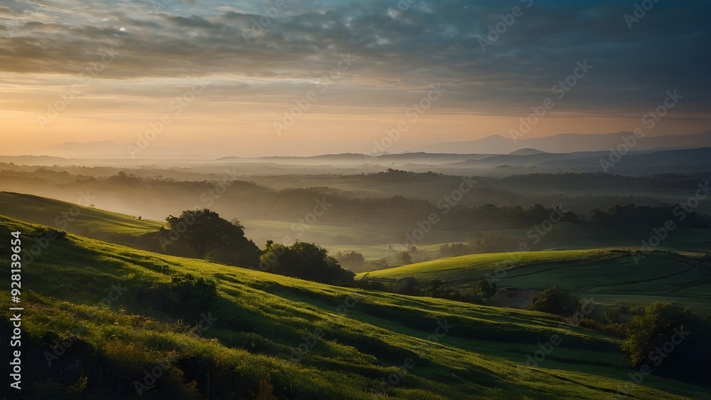Fototapeta premium sunrise over the mountains