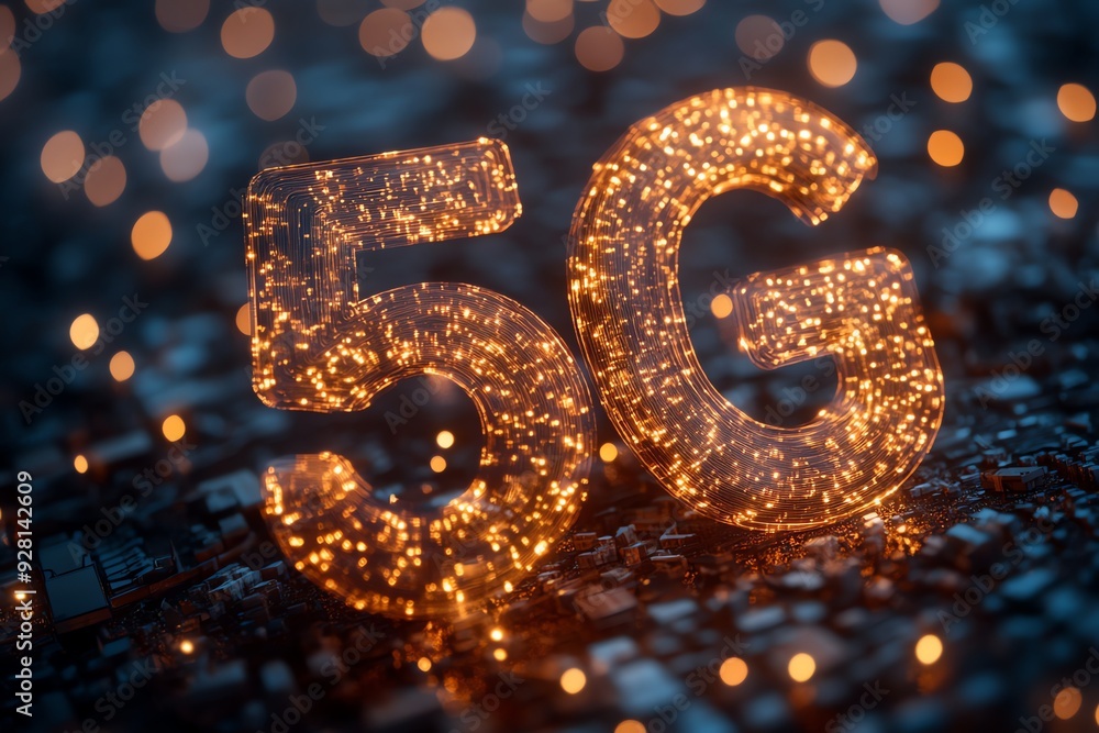 5G Network Technology with glowing light. 5G Network Technology with glowing light.
