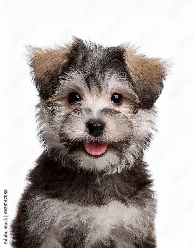 笑顔のローシェンの子犬のポートレート(Portrait of a smiling Lowchen puppy on white background)
笑顔のローシェンの子犬のポートレート(Portrait of a smiling Lowchen puppy on white background)