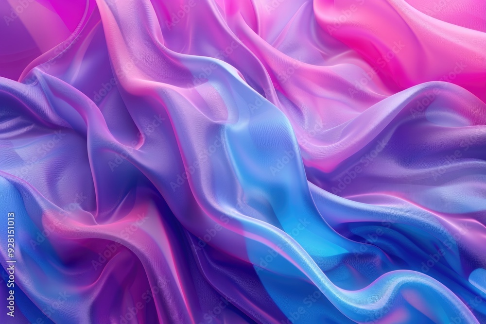 Obraz premium Close-up of pink and blue fabric