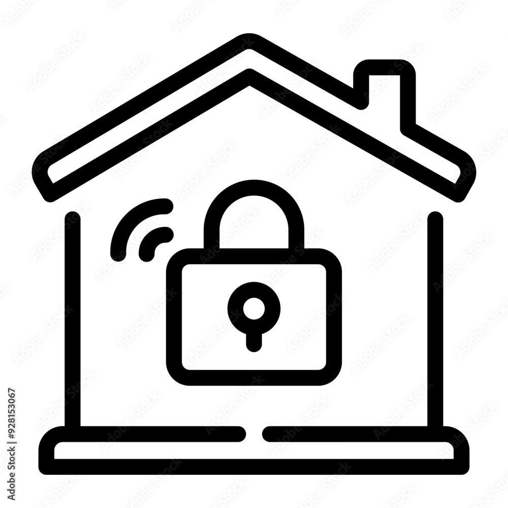 home security Line Icon home security Line Icon