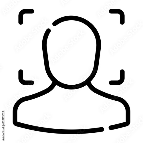 face detetion Line Icon