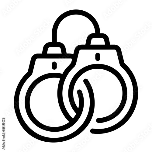 handcuffs Line Icon