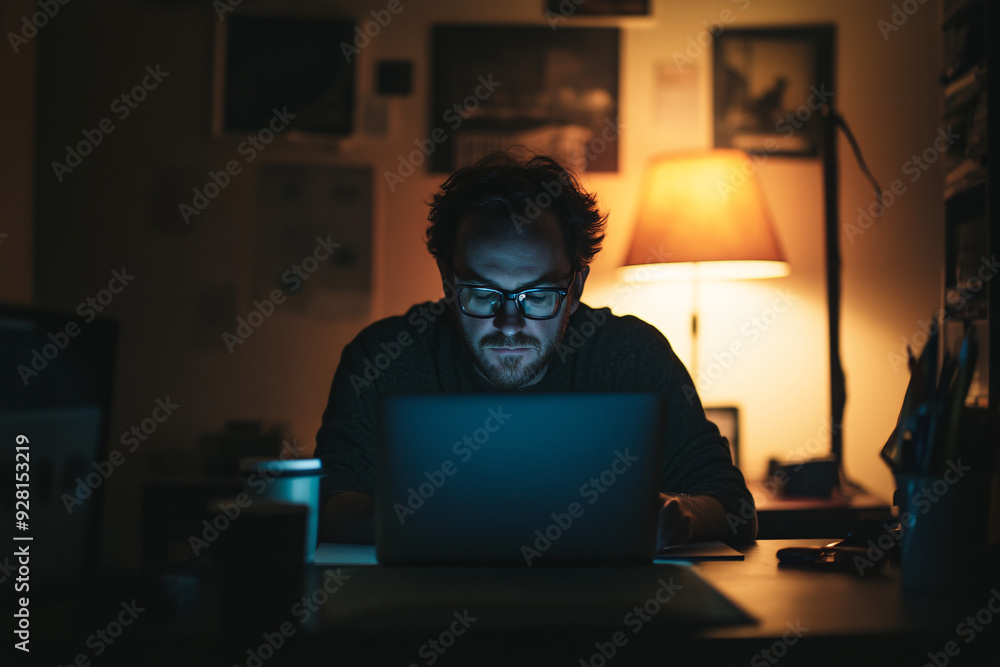 man with laptop in the room man with laptop in the room