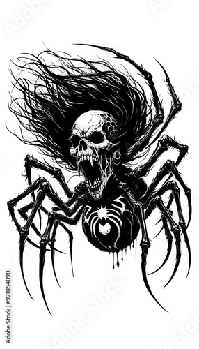 Horror Monster Tattoo: Dark Illustration Art