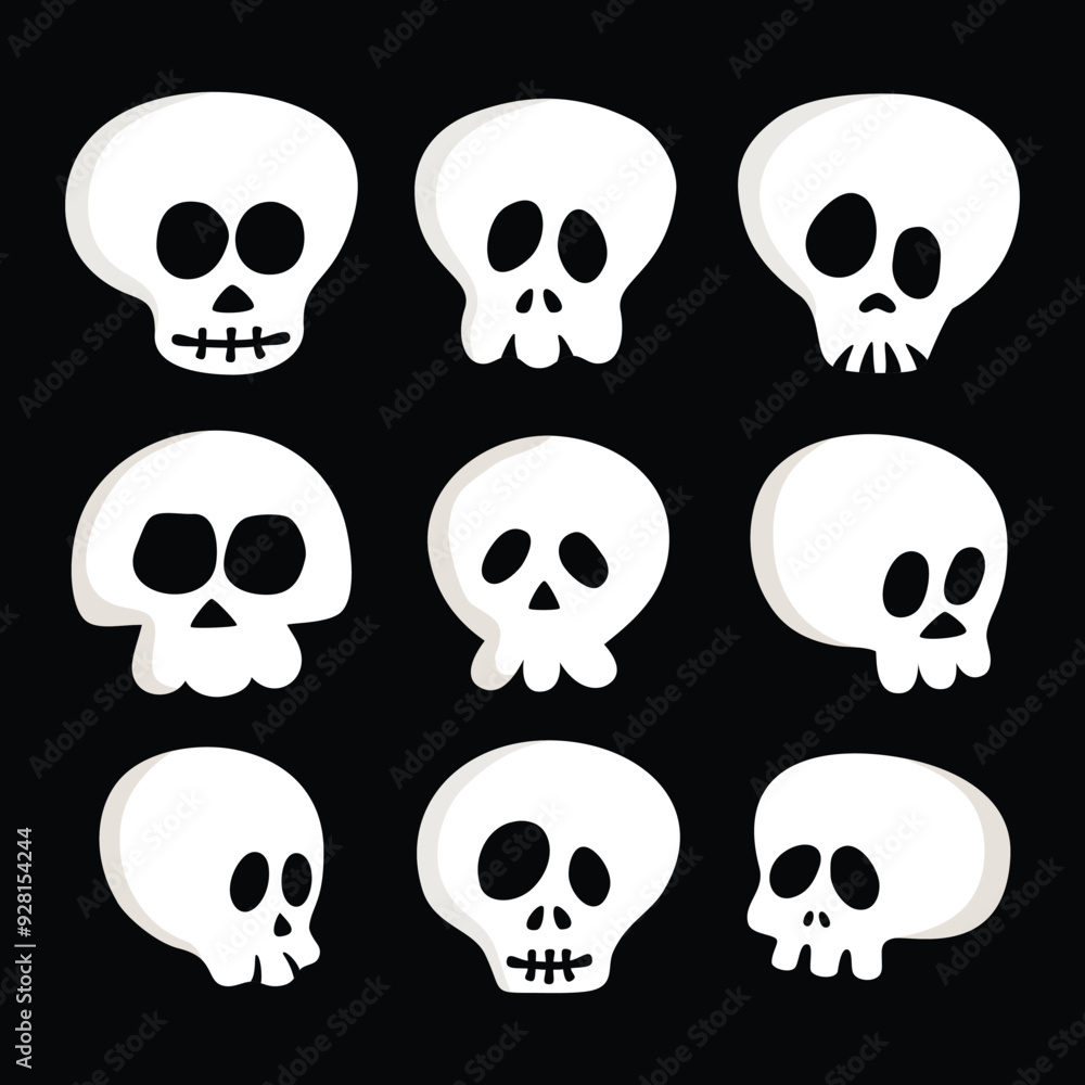cartoon skull illustration vector cartoon skull illustration vector