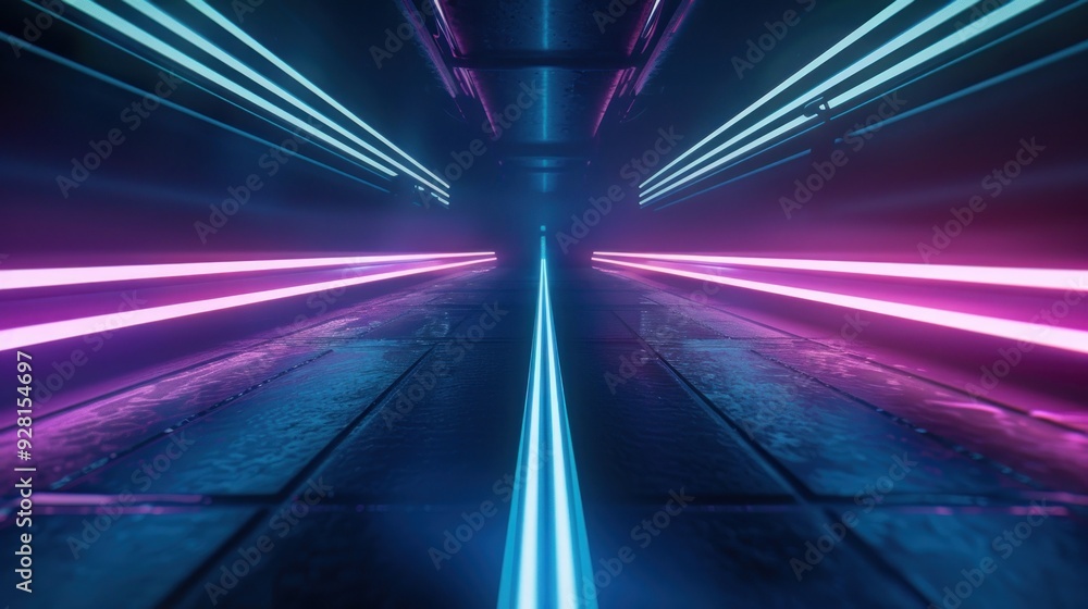 Neon Lights Tunnel Neon Lights Tunnel