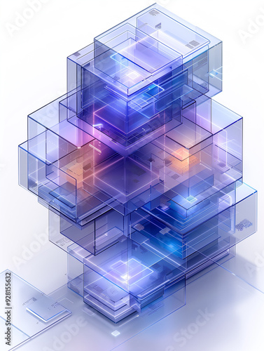 3d render of a modern building