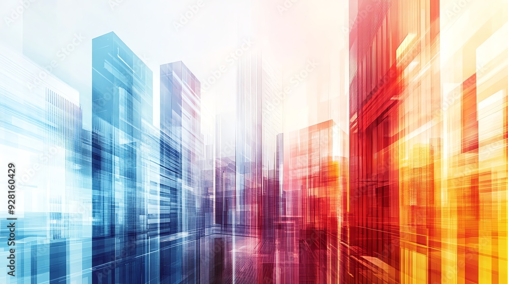 Abstract Cityscape with Vibrant Colors Abstract Cityscape with Vibrant Colors