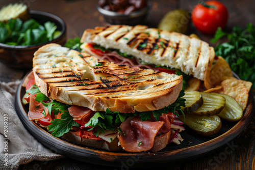 grilled salami sandwich