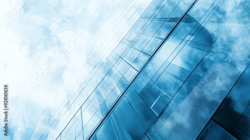 Glass Facade Modern Building Sky Reflection