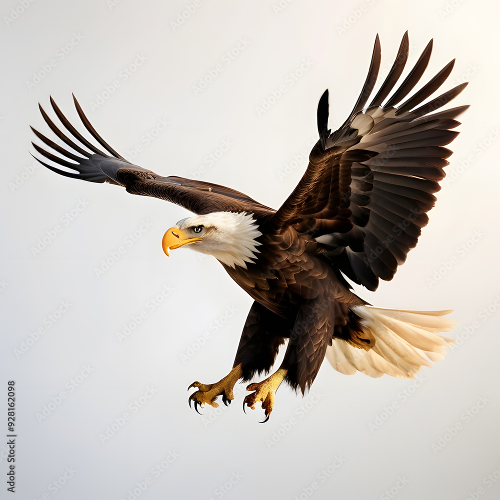 Fototapeta premium American bald eagle head illustration logo of a American eagle head American bald eagle 