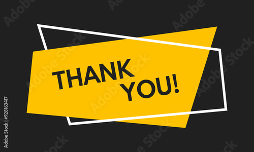 thank you banner, social media post template, dark background