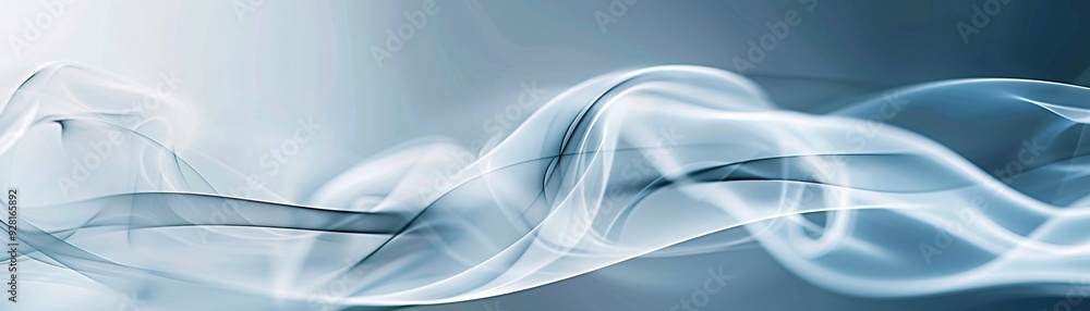 Smoke in abstract spiral forms, organic shapes, mysterious and captivating. ,