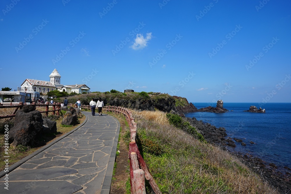 seaside walkway and fine view seaside walkway and fine view