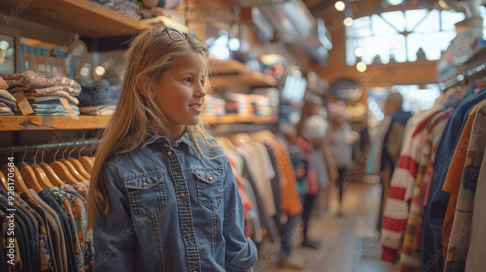 a girl enjoying shopping for clothes a girl enjoying shopping for clothes
