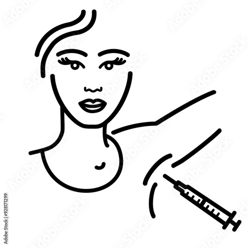 Treatment, hyperhidrosis, excessive sweating. Hyperhidrosis, wet armpits, excessive sweating, sweat. Vector linear icons set. Design element. Anti-aging medical treatment. Armpit or arm pit fat conce
