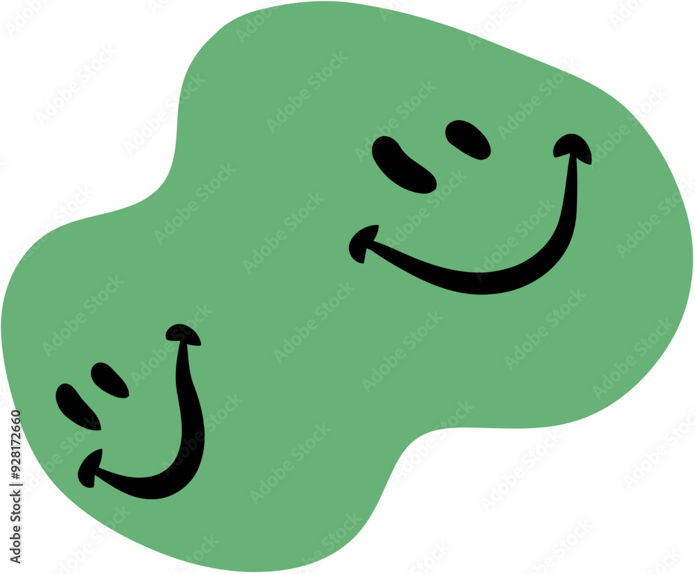 Fototapeta premium Distorted Happy Smile Face