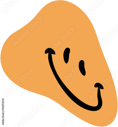 Distorted Happy Smile Face
