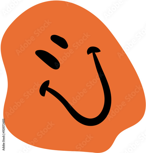 Distorted Happy Smile Face