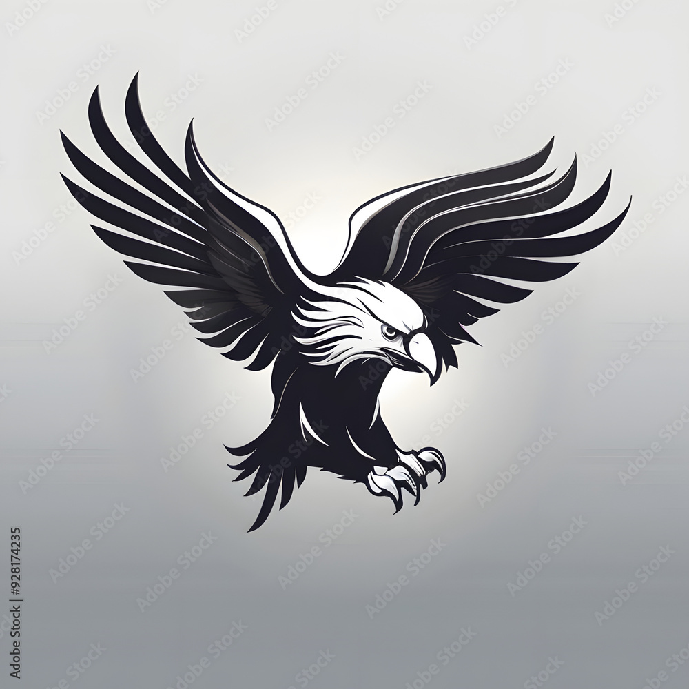 Obraz premium American bald eagle head illustration logo of a American eagle head American bald eagle 