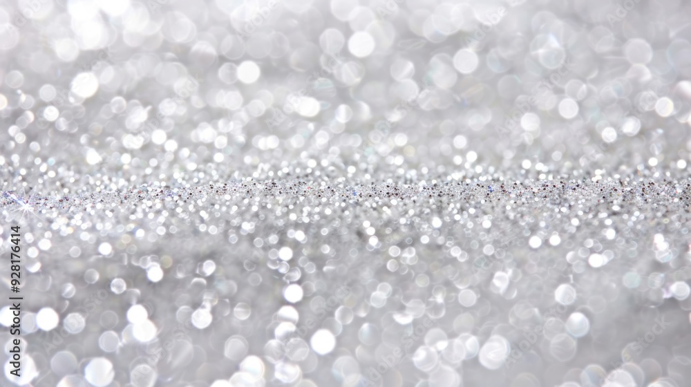 Abstract Silver Glitter Bokeh Background Abstract Silver Glitter Bokeh Background
