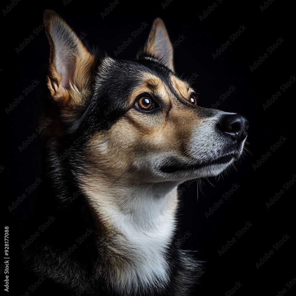 Portrait of a Dog Looking to the Side Portrait of a Dog Looking to the Side