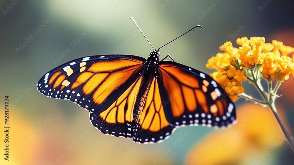 Majestic Monarch Butterfly: A Detailed Depiction of the Monarch Butterfly with Its Iconic Orange and Black Wings, Featuring Intricate Veins and Bold Patterns Majestic Monarch Butterfly: A Detailed Depiction of the Monarch Butterfly with Its Iconic Orange and Black Wings, Featuring Intricate Veins and Bold Patterns