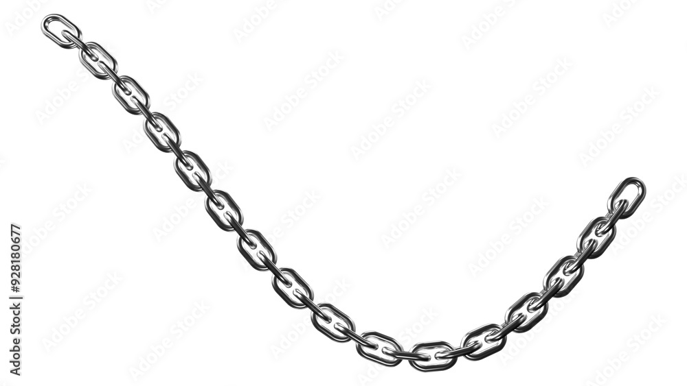 Men's Chain Jewelry, Stainless Steel Silver Lobster Claw Cardano Chain, Minimalist Necklace on White Background Men's Chain Jewelry, Stainless Steel Silver Lobster Claw Cardano Chain, Minimalist Necklace on White Background