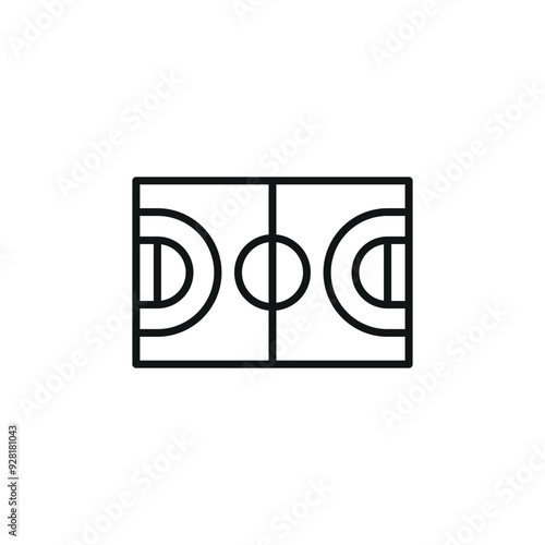 Basketball court icon. Simple basketball court icon for social media, app, and web design. Vector illustration.