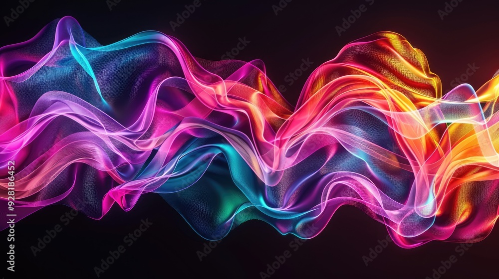 Abstract colorful waves of light Abstract colorful waves of light