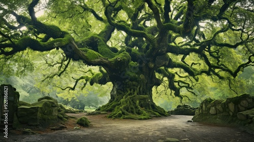 gnarled ancient trees