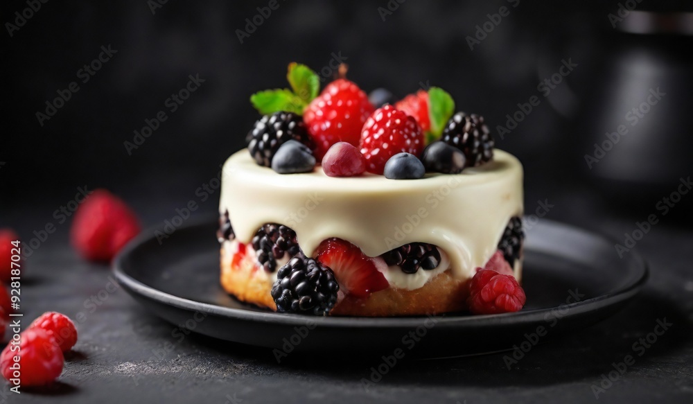 cheesecake with berries
