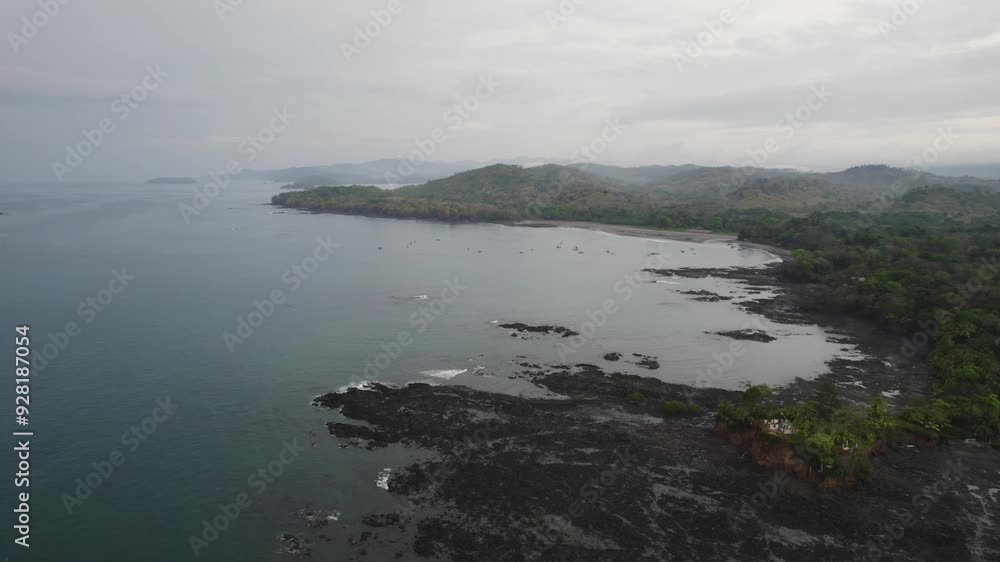 Aerial view of Santa Catalina surfing destination in Panama, pacific coast Aerial view of Santa Catalina surfing destination in Panama, pacific coast