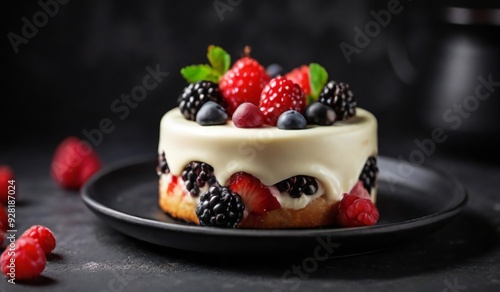 cheesecake with berries