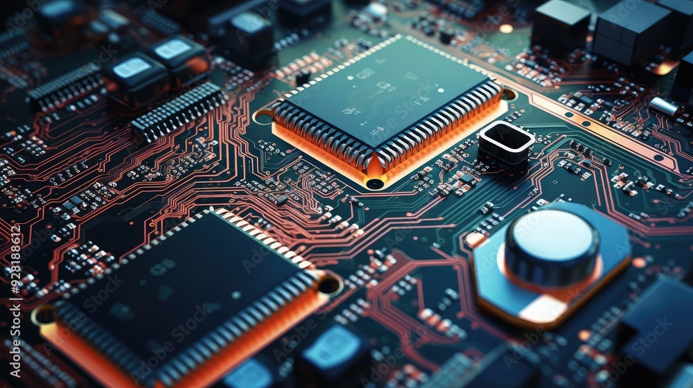 Fototapeta premium motherboard office server