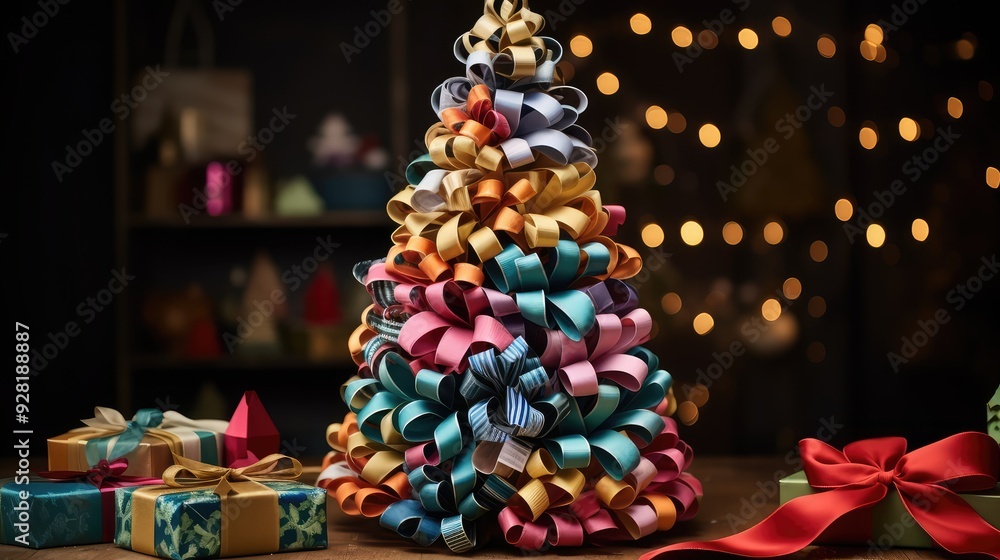 Naklejka premium project ribbon christmas tree