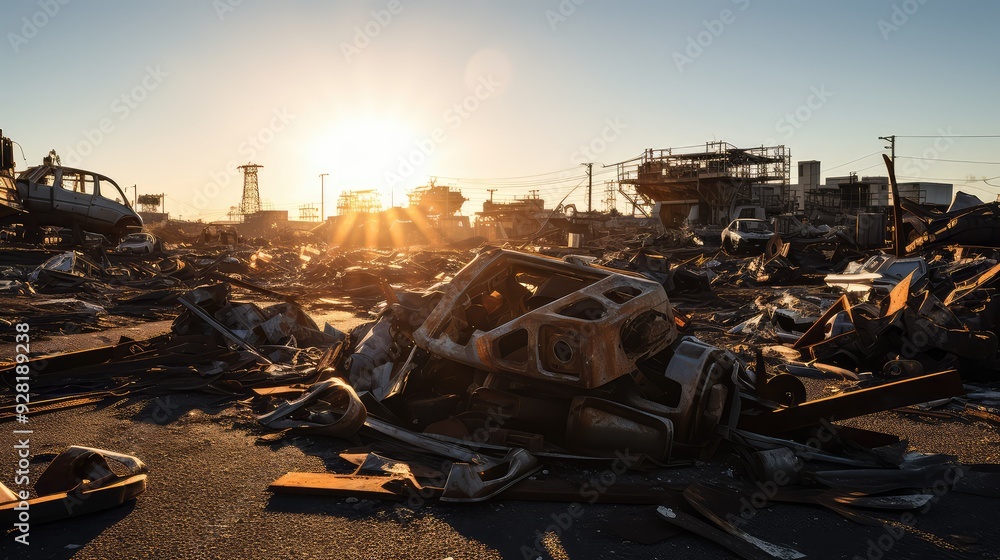 Fototapeta premium salvage scrap metal yard