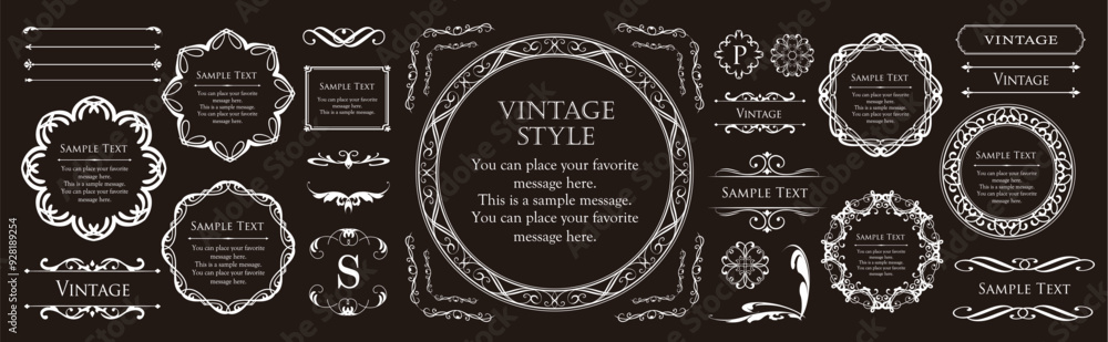 アンティークフレーム。ハロウィンのフレームデザイン。