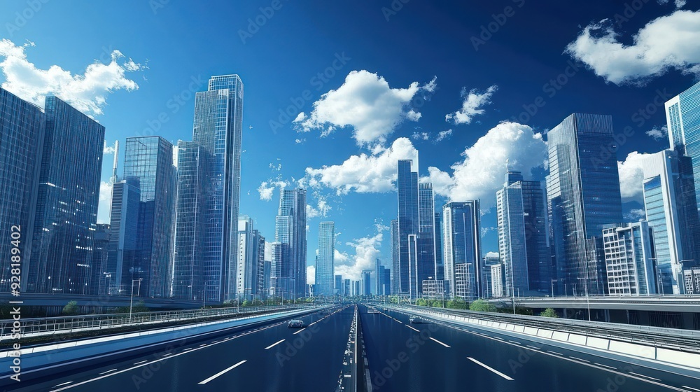 Vibrant Cityscape with Skyscrapers and Modern Architecture. Vibrant Cityscape with Skyscrapers and Modern Architecture.