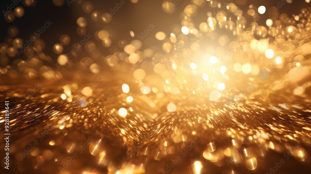 reflective gold glitter falling reflective gold glitter falling