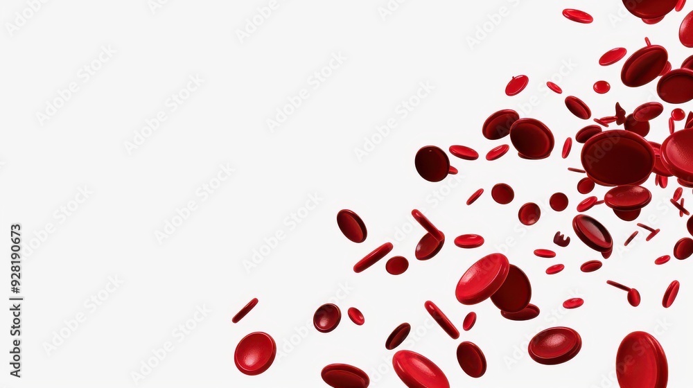 3D render of red blood cells showcases their unique shape and function, emphasizing their role in human health. 3D render of red blood cells showcases their unique shape and function, emphasizing their role in human health.