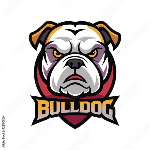  Bulldog Logo vector illustration colorful design