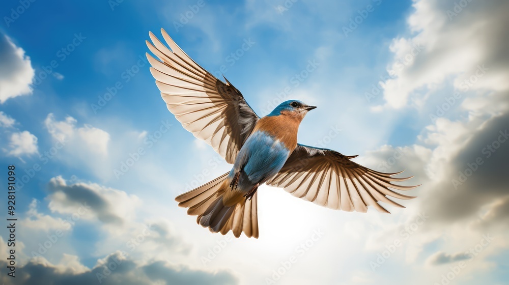 Obraz premium sky eastern blue bird