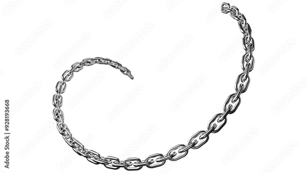Men's Chain Jewelry, Stainless Steel Silver Lobster Claw Cardano Chain, Minimalist Necklace on White Background Men's Chain Jewelry, Stainless Steel Silver Lobster Claw Cardano Chain, Minimalist Necklace on White Background