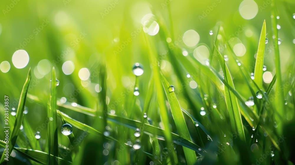 Fototapeta premium dew green background image