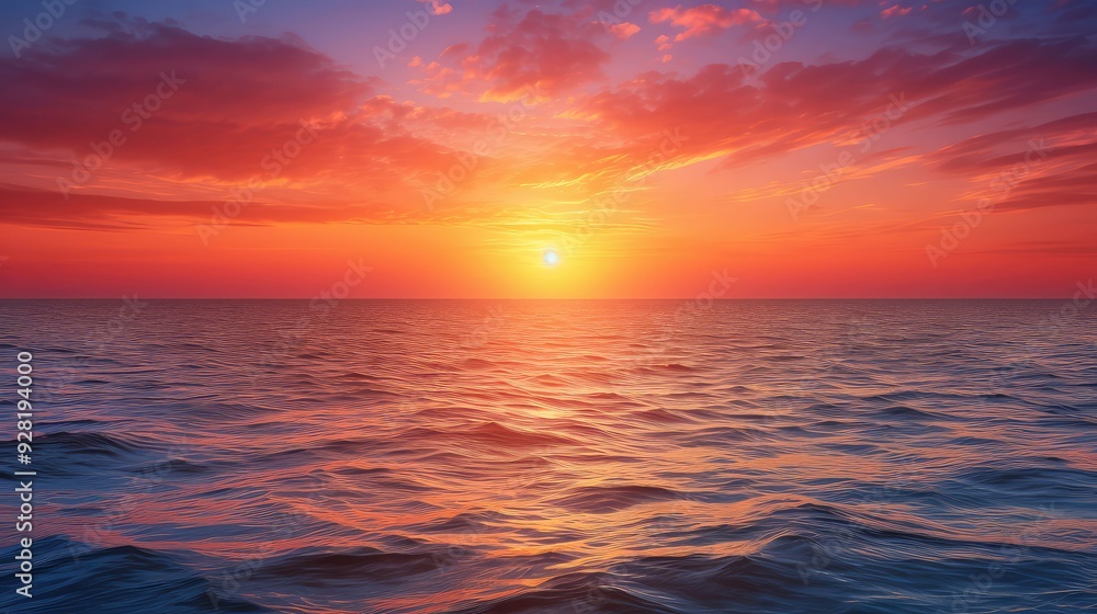 Fototapeta premium ocean sunrise orange