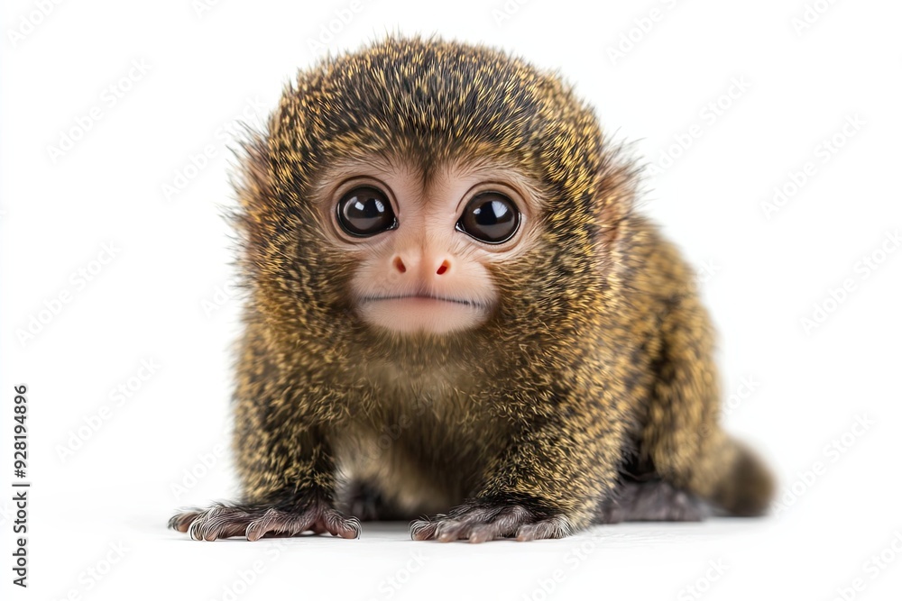 Close-up Portrait of a Baby Pygmy Marmoset Monkey Close-up Portrait of a Baby Pygmy Marmoset Monkey
